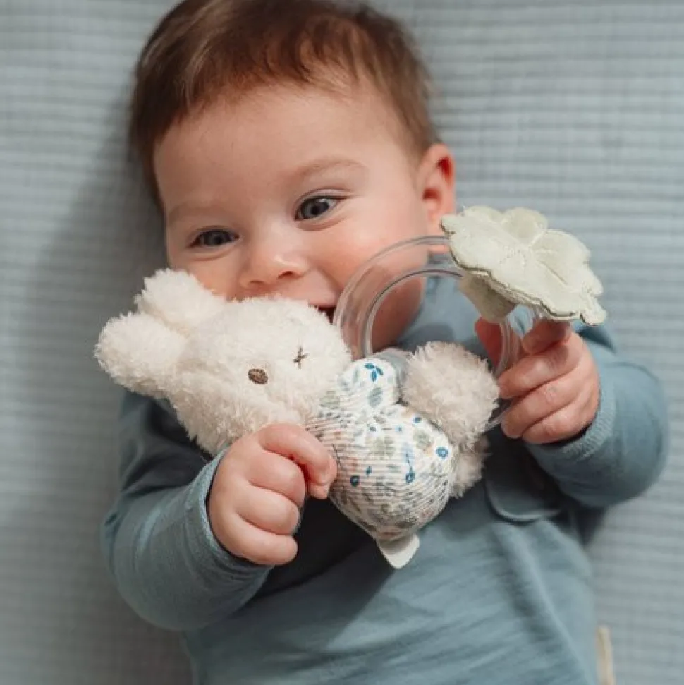 nijntje ringrammelaar - Blauw - Lucky Leaves