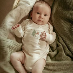 2-pack kerst romper lange mouw – Beige