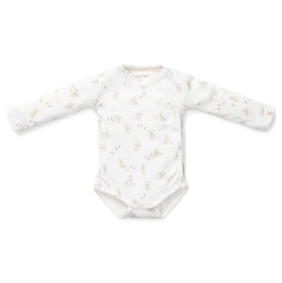 Romper overslag lange mouw - Wit - Newborn Naturals - Baby Bunny