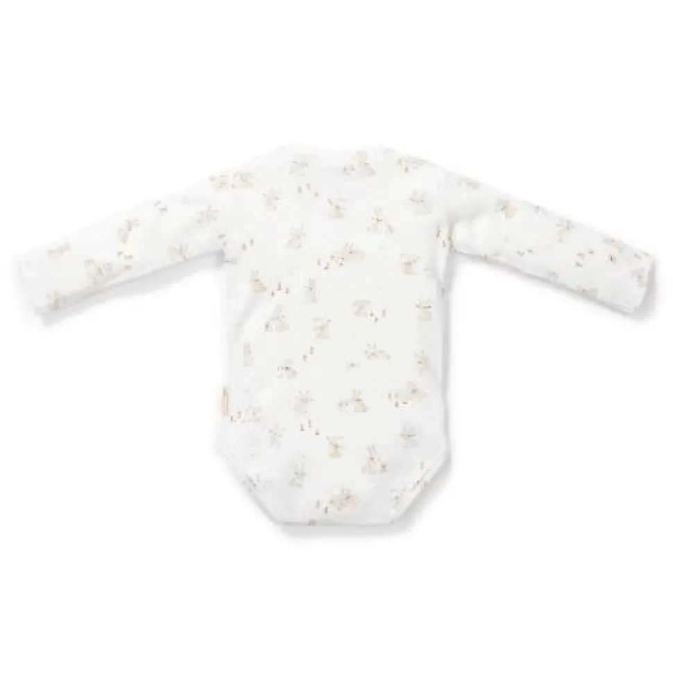 Romper overslag lange mouw - Wit - Newborn Naturals - Baby Bunny