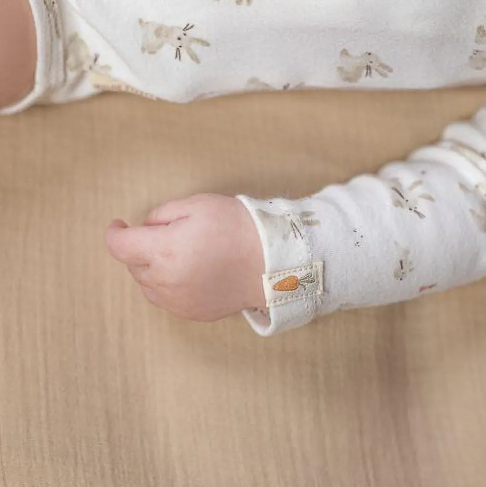 Romper overslag lange mouw - Wit - Newborn Naturals - Baby Bunny