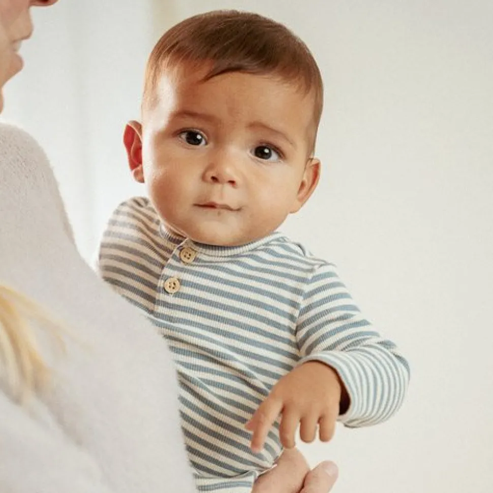 Shirt lange mouw - Blauw - Forest Friends - Stripe