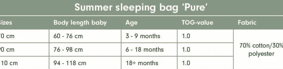 Slaapzak zomer 90 cm Pure Pink Blush