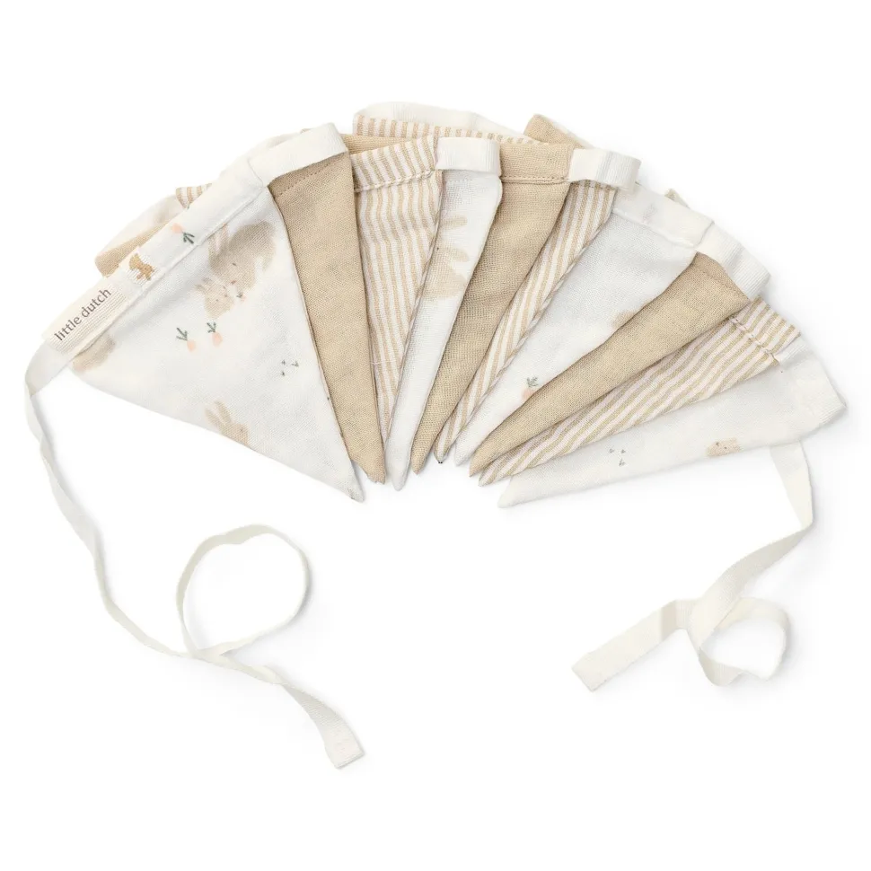 Slinger met vlaggetjes - Wit - Newborn Naturals - Baby Bunny
