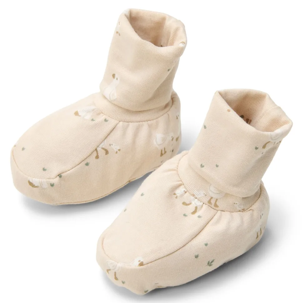 Slofjes - Zand - Newborn Naturals - Little Goose