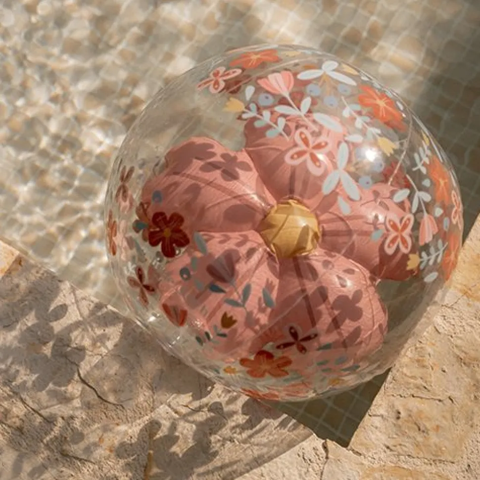 Strandbal 3D Figuur Pink Flowers