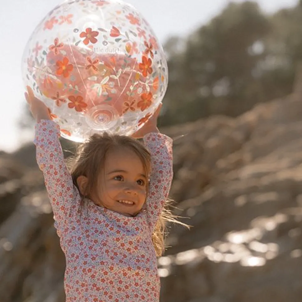 Strandbal 3D Figuur Pink Flowers