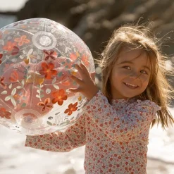 Strandbal 3D Figuur Pink Flowers