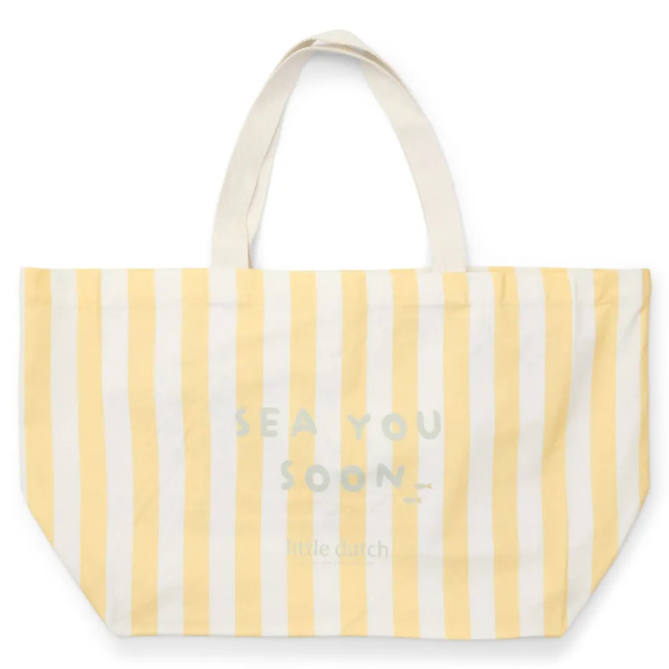 Strandtas - Geel - Maat one size - Stripe