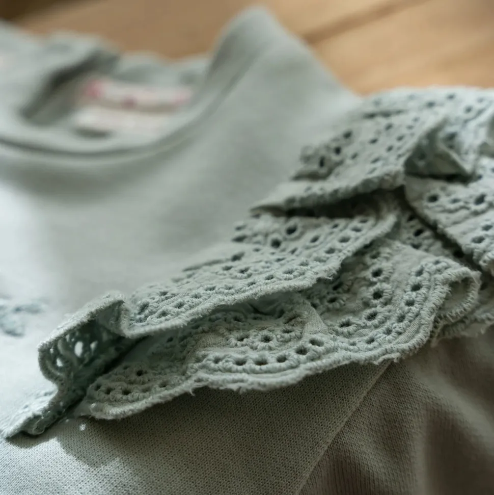 Sweater - Ruches - Groen - Fairy Garden