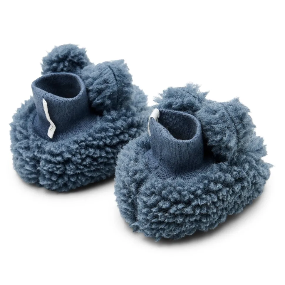 Teddy slofjes - Blauw - Newborn Naturals