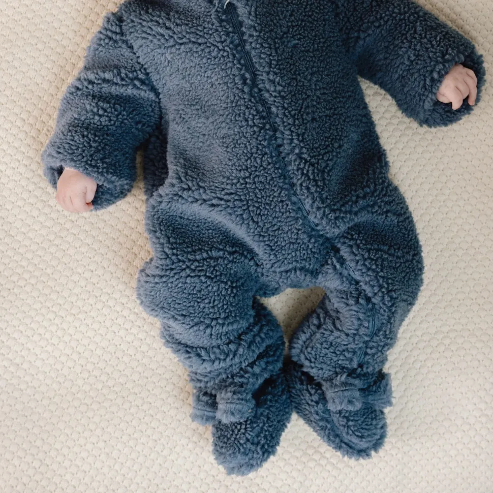 Teddy slofjes - Blauw - Newborn Naturals