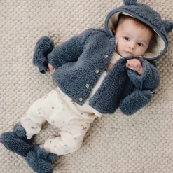 Teddy slofjes - Blauw - Newborn Naturals