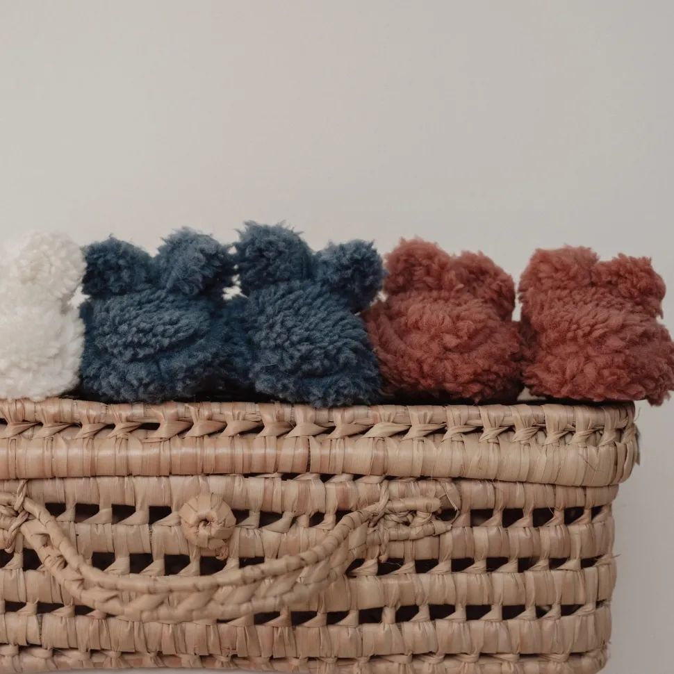 Teddy slofjes - Roze - Newborn Naturals