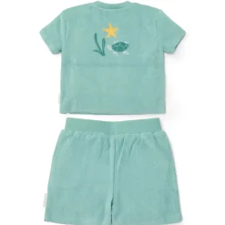 T-shirt en Short - Groen - Seashells and Stripes