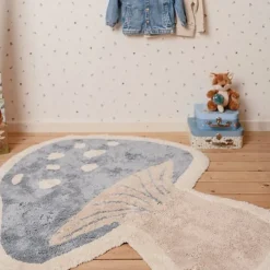 Vloerkleed paddenstoel - Blauw - Forest Friends