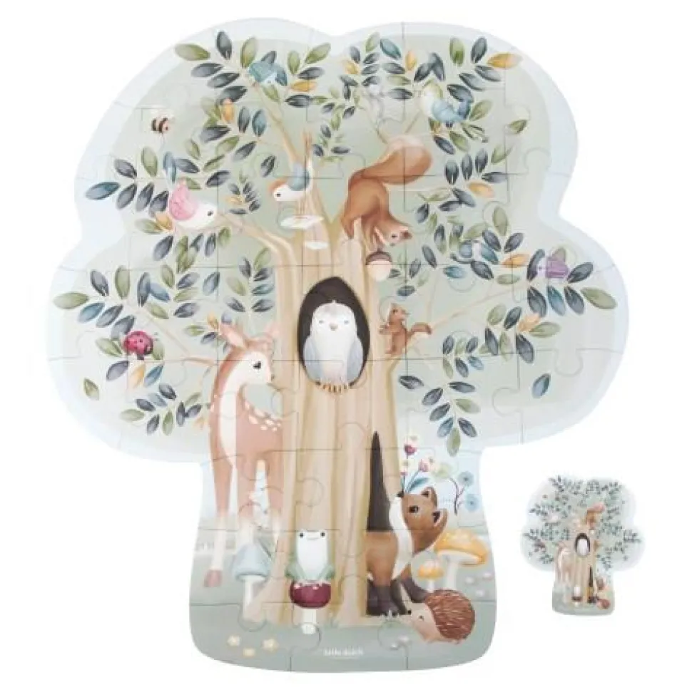 Vloerpuzzel - Blauw - Forest Friends