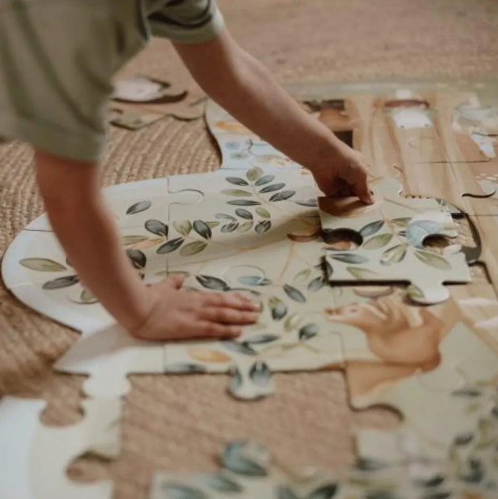 Vloerpuzzel - Blauw - Forest Friends