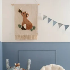 Wandkleed vos - Wit - Forest Friends