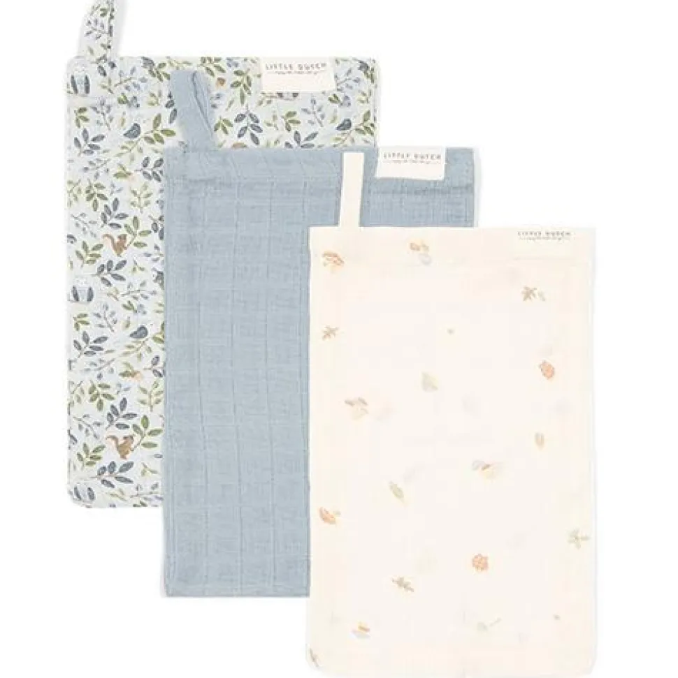 Washandjes set - Blauw - Forest Friends