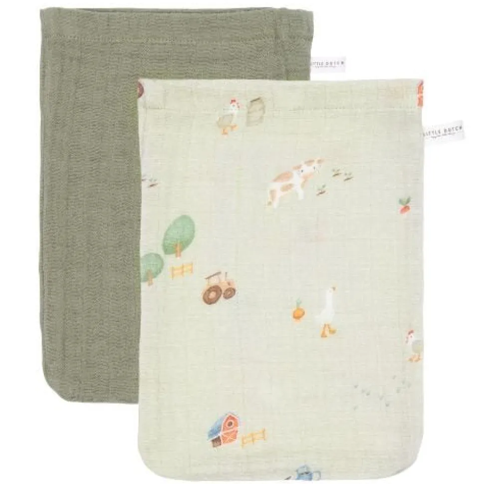 Washandjes set - Groen - Little Farm
