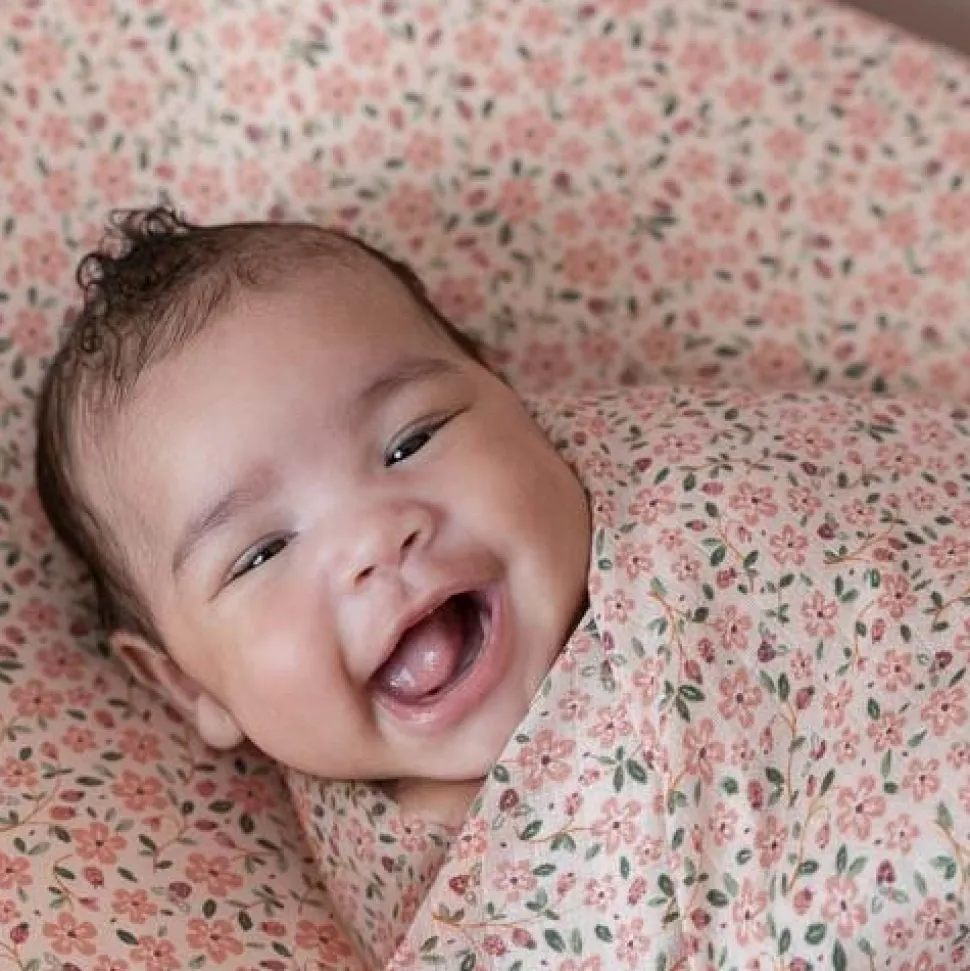 Wieg hoeslaken - Roze - Fairy Garden - Fairy Floral