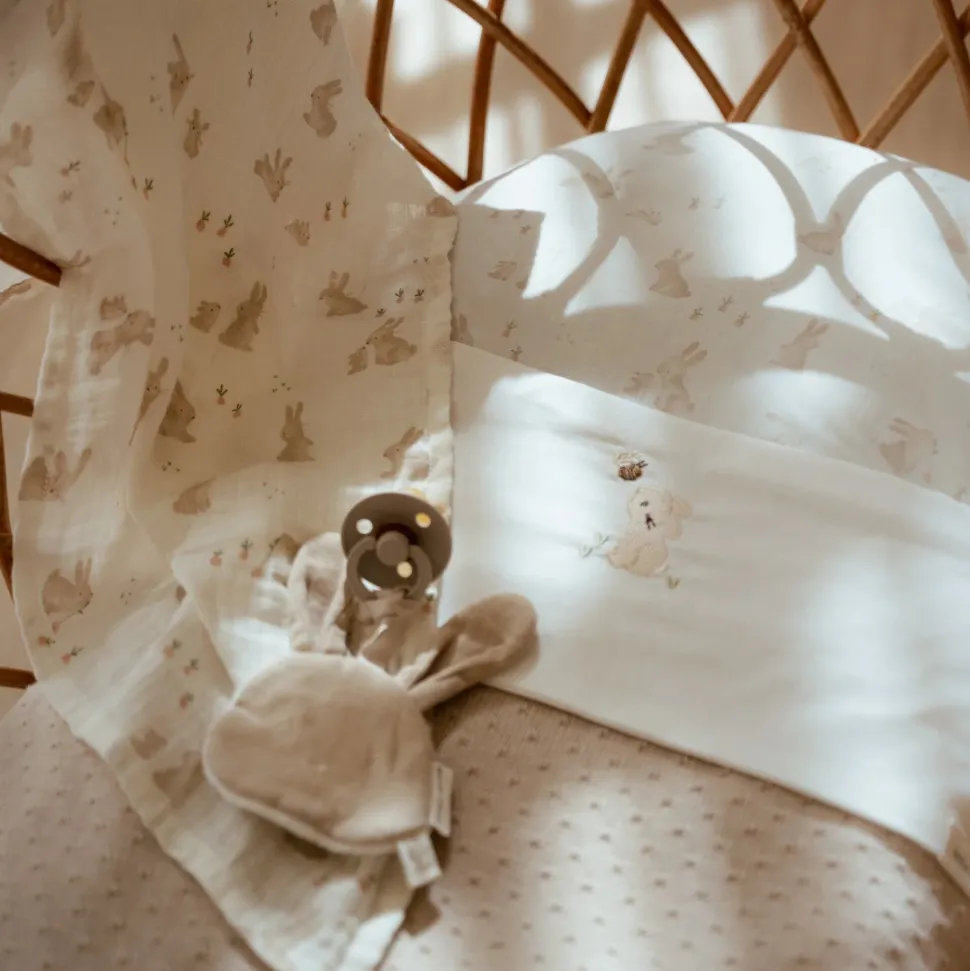 Wieglaken - Wit - Newborn Naturals - Baby Bunny