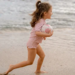 Zwemshirt korte mouw - Lichtroze - Sunny Flowers