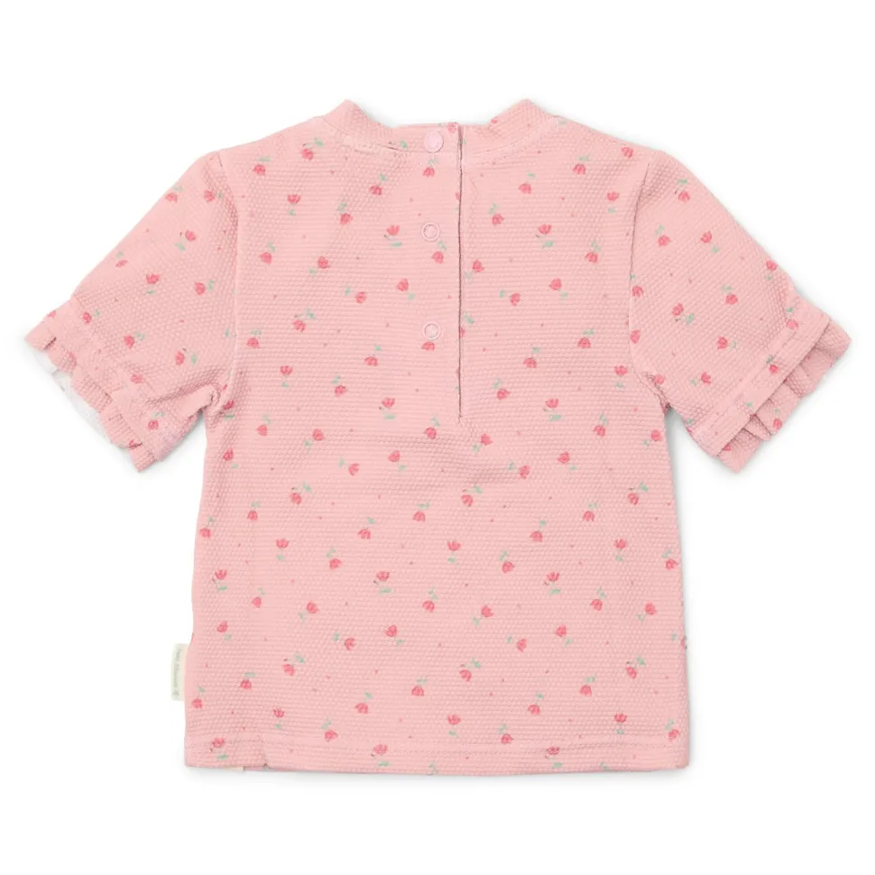 Zwemshirt korte mouw - Lichtroze - Sunny Flowers